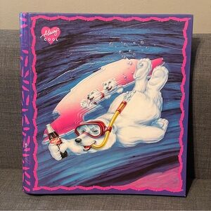 Vintage Coca-Cola Polar Bear 3 Ring Binder 1996